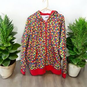 M&M’s Rainbow Chocolate Candies Full Zip Hoodie XL